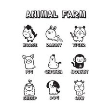 Design Soopul 浴室窗戶貼紙, 動物農場, 1個