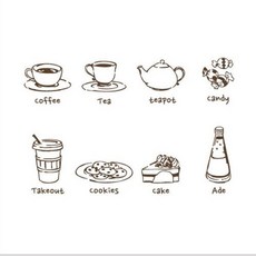 디자인수풀 샤워윈도우 시트지, 커피향기