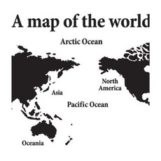 淋浴窗世界地圖, 世界地圖