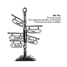 Design Soopul 淋浴窗戶窗貼, My Way, 1個