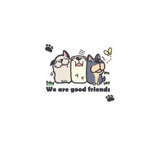 淋浴窗貼 快樂狗 7