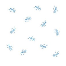 浴室窗戶貼紙 兒童咖啡廳 太空船, 混合色
