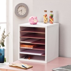 포메리트 칼라 서류함, 핑크, 6단