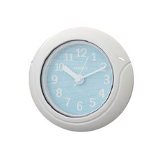 浴室防水壁鐘, 白色 藍色