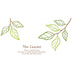 Deco Sarang 圖形貼紙 The Leaves, C(柔和棕色+橄欖綠+黃綠色)