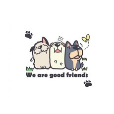 彩色霧面貼紙Happy Dog 07