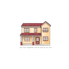 彩色霧面窗貼甜蜜小屋07