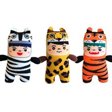 펠트박스 양말인형 만들기DIY, 얼룩말, 표범, 호랑이, 1세트, 1개