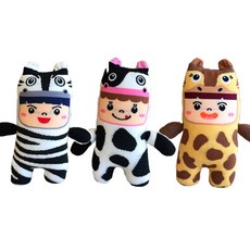 펠트박스 양말인형 만들기DIY, 얼룩말, 얼룩소, 기린, 1세트, 1개