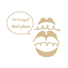 디자인수풀 자동차스티커 입 diesel, 라이트브라운, 1개