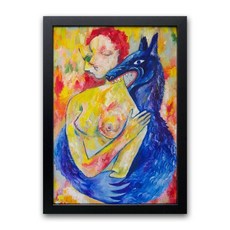 올뉴프레임 일러스트액자 Lover, MDF블랙