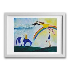 올뉴프레임 일러스트액자 The meeting, MDF화이트