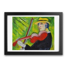 일러스트액자 Man With The Red Violin, MDF 블랙