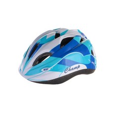 CHAMP 自行車用彩繪風格安全帽, 藍色