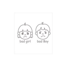 디자인수풀 클래스 개구쟁이 캐릭터스티커, 다크그레이