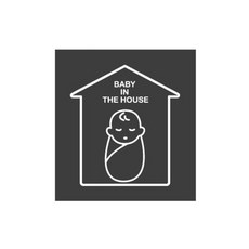 디자인수풀 베이비인하우스 캐릭터스티커, 화이트