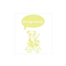 設計樹叢 熊貓角色貼紙, 淺橄欖綠