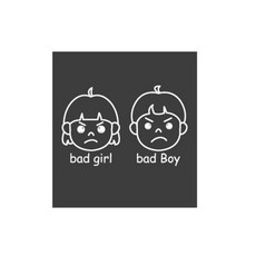 디자인수풀 클래스 개구쟁이 캐릭터스티커, 화이트