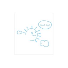 設計水池角色貼紙 海, 明亮的天空