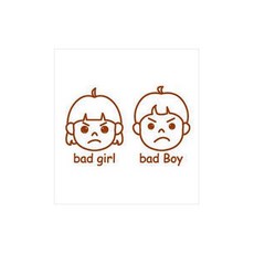 디자인수풀 클래스 개구쟁이 캐릭터스티커, 초코브라운