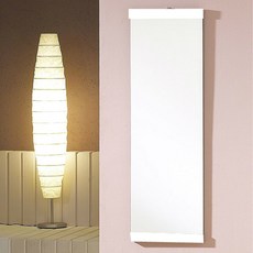 MiART Modern Mirror Clear 1200 方環鏡, 白色的