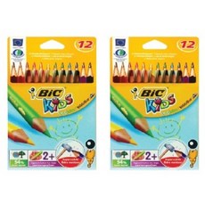 BiC KiDS Evolution彩色三角12色, 2個, 12 種顏色