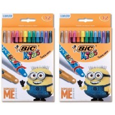 BiC KiDS 小小兵彩色鉛筆 12色, 2個, 12 種顏色, 普通彩色鉛筆