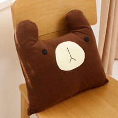 熊熊方形靠墊, 棕色
