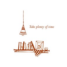 디자인필하우스 A75 전등과선반 포인트 스티커, 브라운