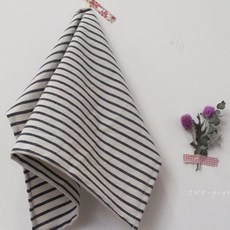 黑色條紋廚房抹布/餐桌墊