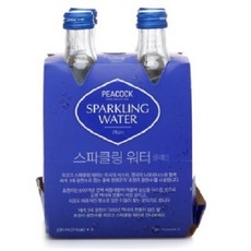 피코크 스파클링워터 플레인, 330ml, 4개