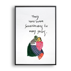 all new frame 擁抱舊情人圖案掛畫 A1