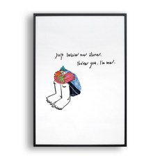 all new frame leave me alone文字圖案掛畫 A1