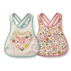 印花圍兜, Flower Heart, 2入 1組, 1組