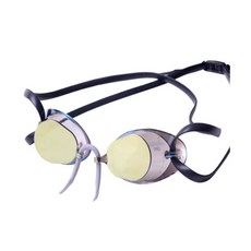 AQUWIN 專業選手用鏡面鍍膜泳鏡 CR1037M, GM + CLBK, 1個