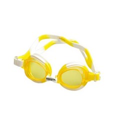 AQUWIN 孩童拼色可調式泳鏡 CJ911, 黃色 白色