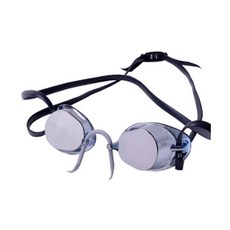 AQUWIN 專業選手用鏡面鍍膜泳鏡 CR1037M, SM + BLBK, 1個