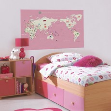C1102a兒童世界地圖（全水壁紙）, 粉色的