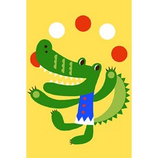 명화그리기 10 x 15 cm, 장난꾸러기악어잭, 2개