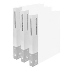 Alpha mall A4彩色透明文件夾, 3個, 白色, 40張