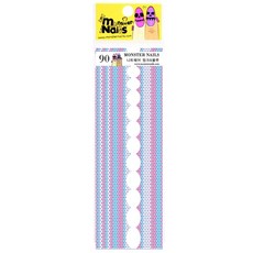 Monster Nails 骷髏頭造型美甲貼, 90針織美甲粉藍, 2個
