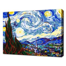 Eco Sol塗鴉名畫系列FX0192 星星的夜 c.1889 BY 文森·梵谷 4050, 單色, 1套