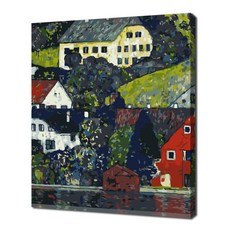 Ecosol DIY油畫 名畫系列 FX6447 阿特湖畔的翁特拉赫之屋 c1916 BY 古斯塔夫·克林姆 4050, 1個