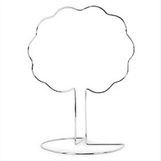 Clipe 樹木造型夾子支架, 銀色, 1個