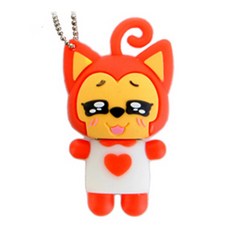 Kalron 魅力滿分貓咪 角色 USB隨身碟 16GB, 橘色