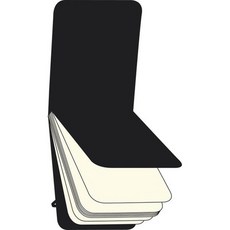 teNeues 酷筆記翻蓋墊, 黑色/黑色