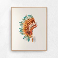 헬로우아티스트 인디언모자갤러리액자, 네추럴