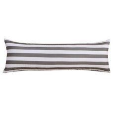BED&DECO 粗橫條紋長抱枕套, 歐洲灰