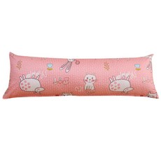 BED&DECO 可愛插圖長抱枕, 粉色的