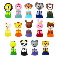 CHUNG YANG TOY 毛氈手指玩偶套裝, 動物